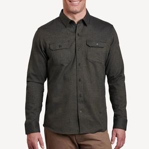 Kuhl Men's Button Down Gray Descendr Shirt Size M
